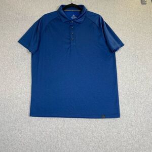 Prana mens large polo blue short sleeve gorpcore athletic outdoors
